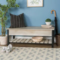 Banc de rangement à couvercle relevable