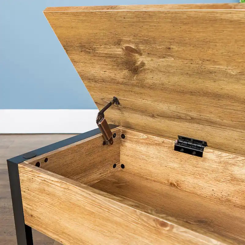 Banc de rangement à couvercle relevable