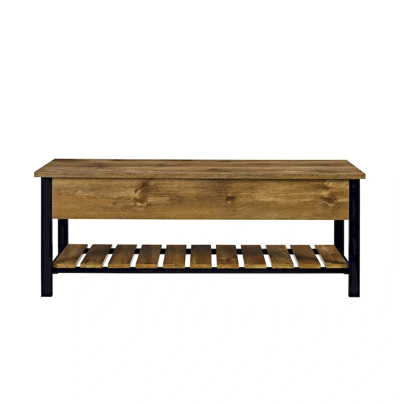 Banc de rangement à couvercle relevable