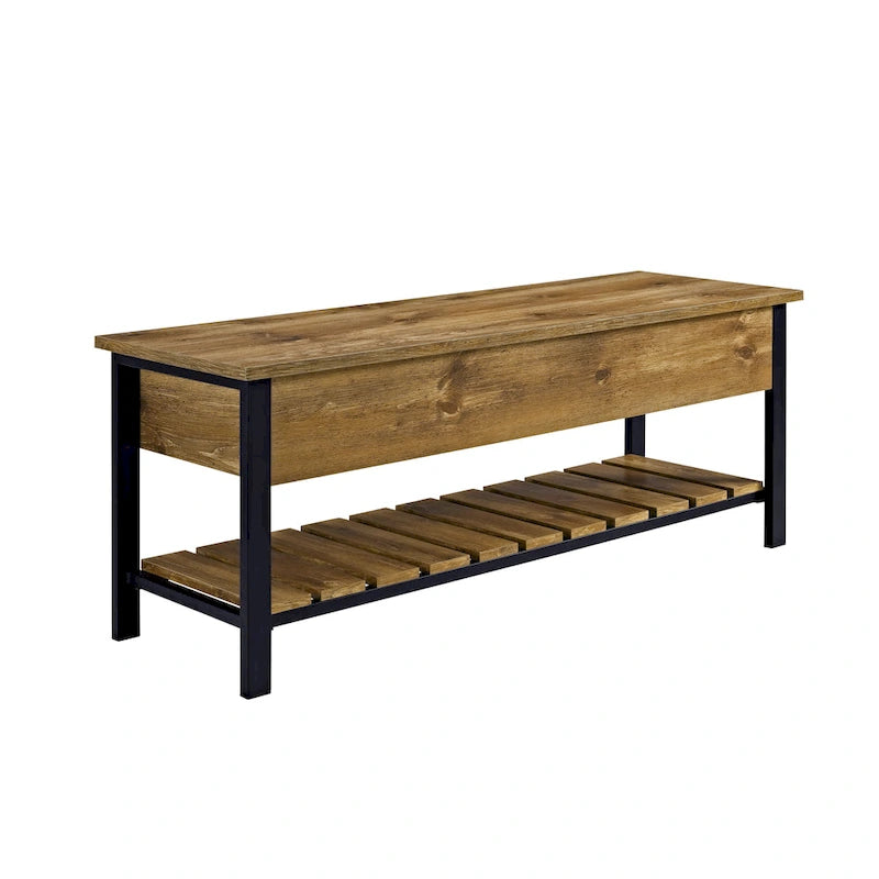 Banc de rangement à couvercle relevable