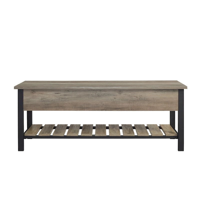 Banc de rangement à couvercle relevable