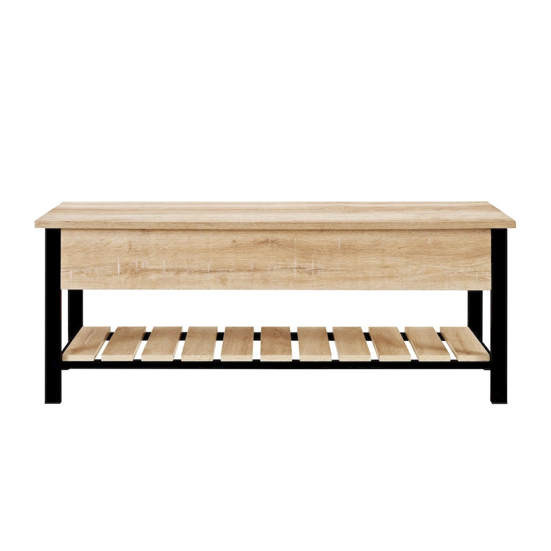 Banc de rangement à couvercle relevable