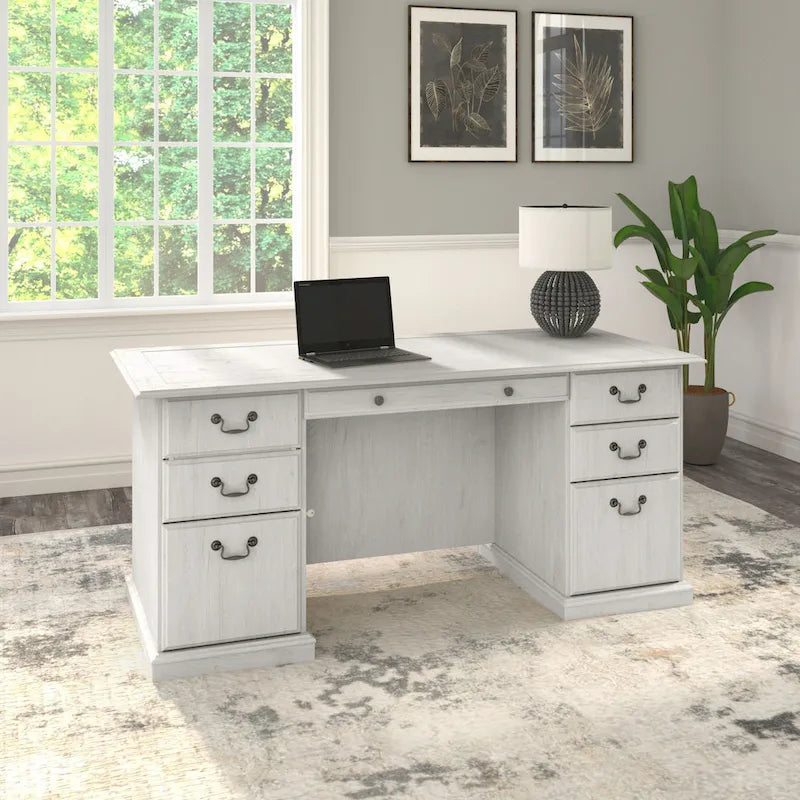  Saratoga Executive Desk with Drawers and Storage