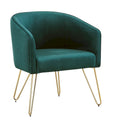 Fauteuil d'appoint en velours finition dorée Bette