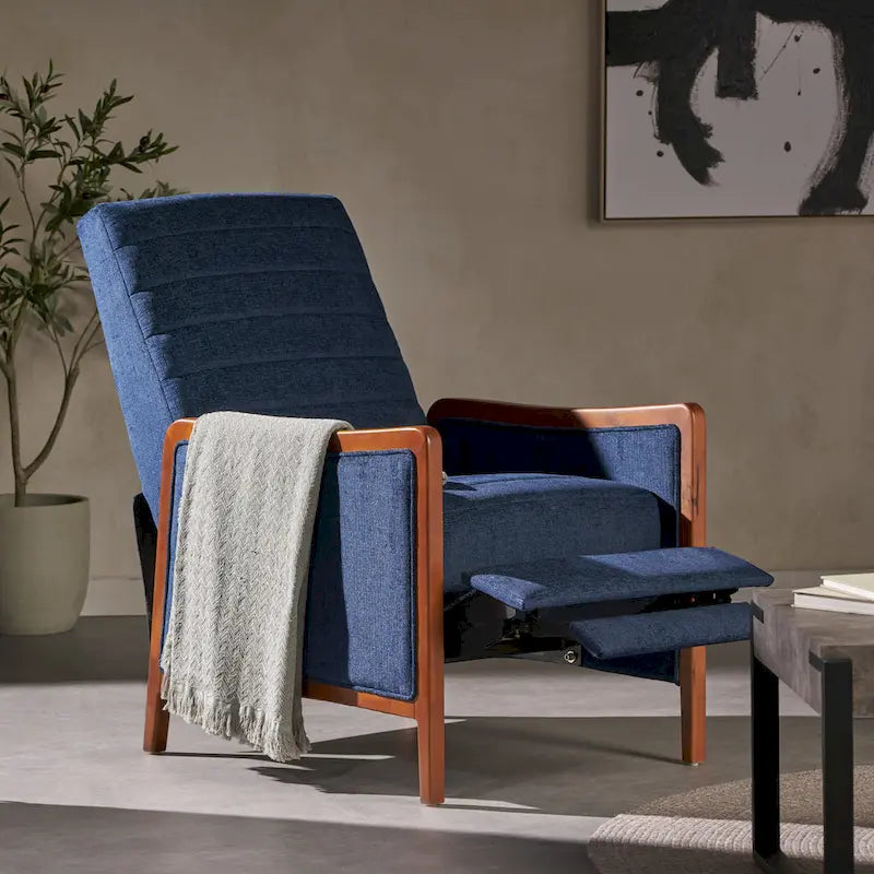 Fauteuil inclinable à dossier matelassé capitonné