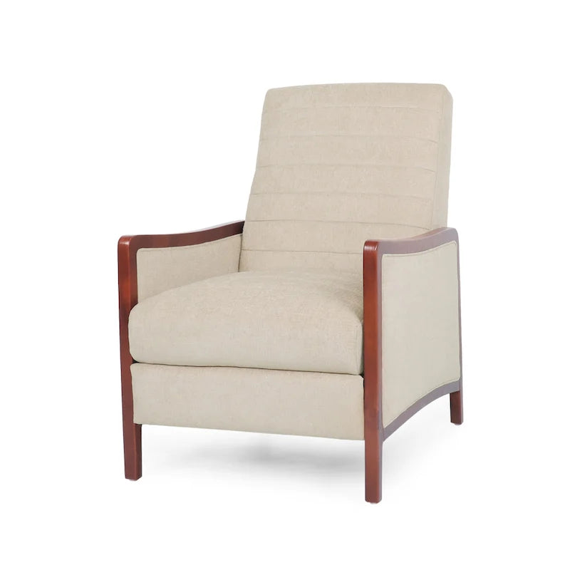 Fauteuil inclinable à dossier matelassé capitonné