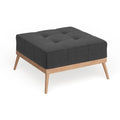 Table Ottomane Carrée en Tissu Capitonnée du Milieu du Siècle