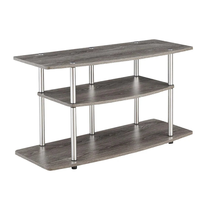 Meuble TV large à 3 niveaux, sans outils