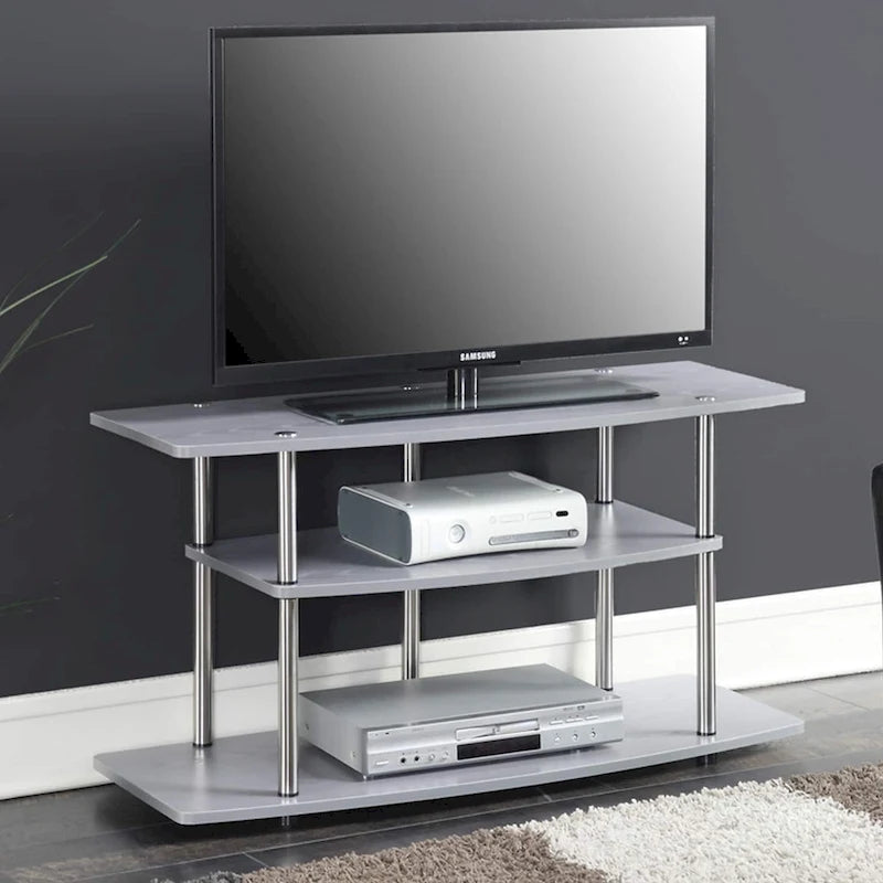 Meuble TV large à 3 niveaux, sans outils