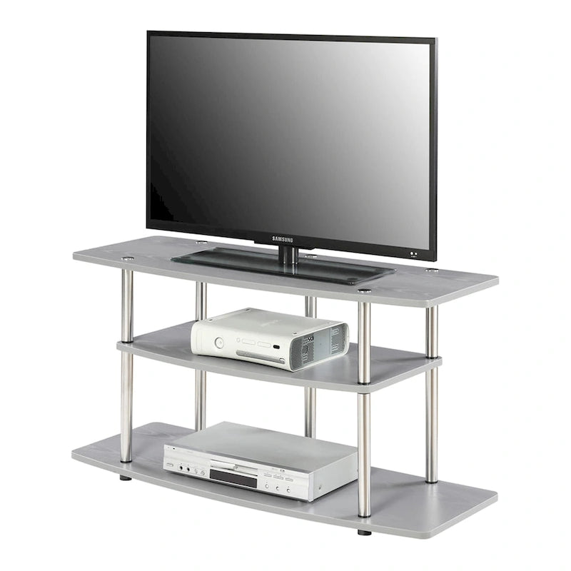 Meuble TV large à 3 niveaux, sans outils