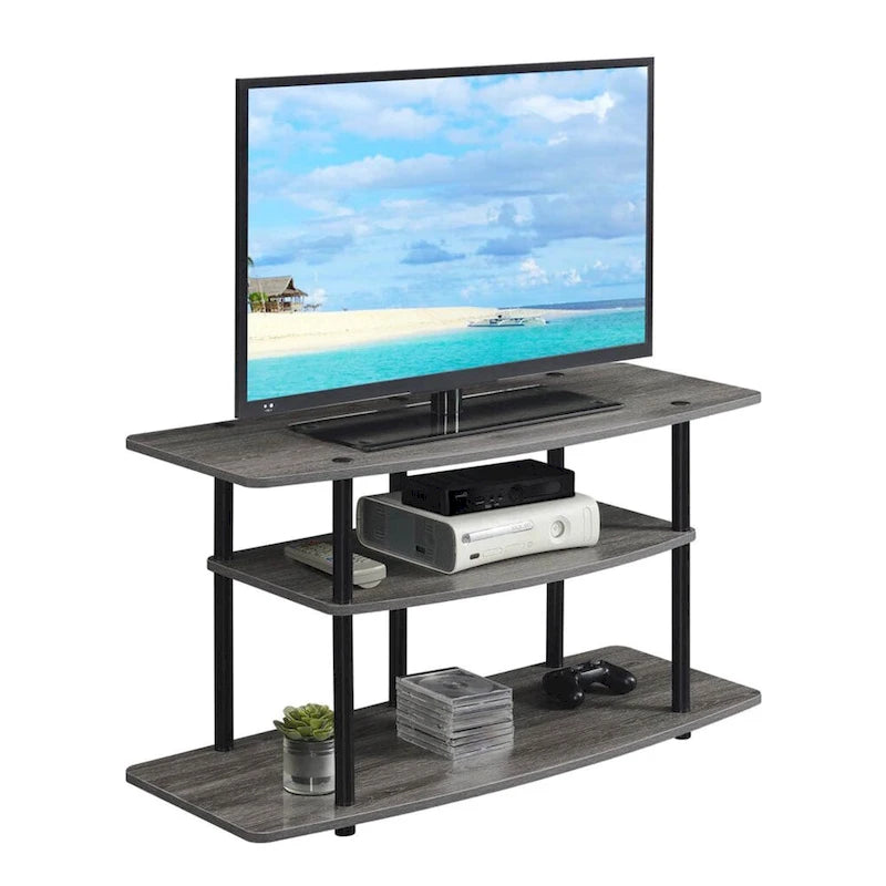 Meuble TV large à 3 niveaux, sans outils