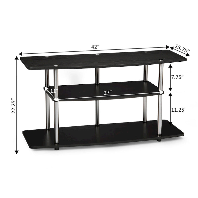 Meuble TV large à 3 niveaux, sans outils