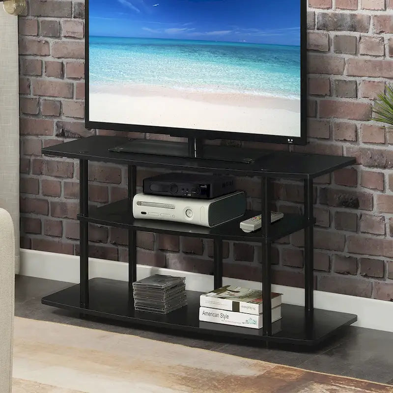 Meuble TV large à 3 niveaux, sans outils