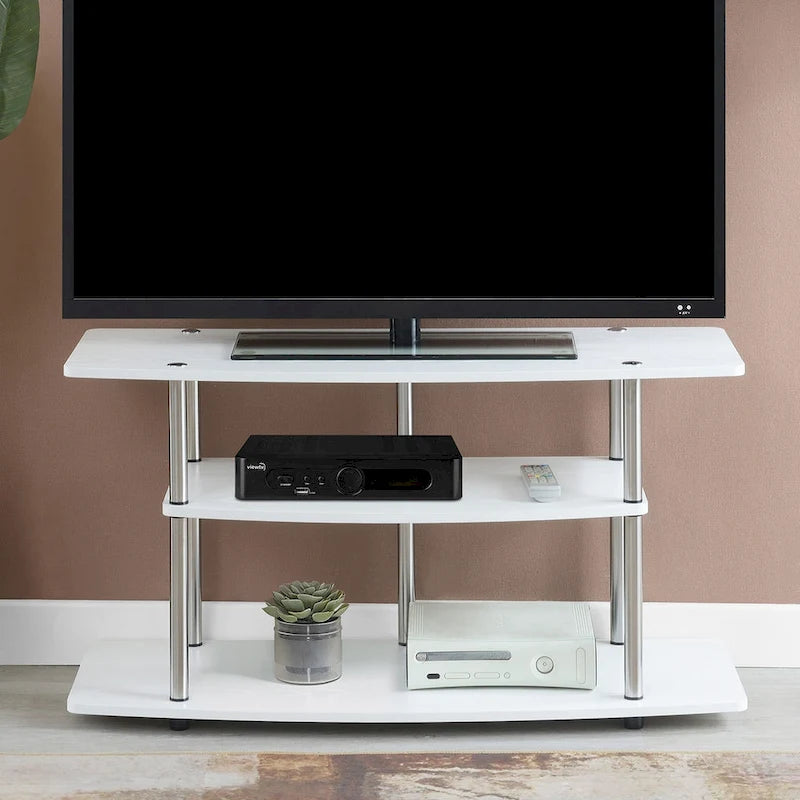 Meuble TV large à 3 niveaux, sans outils
