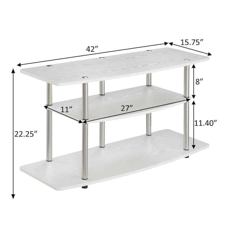 Meuble TV large à 3 niveaux, sans outils