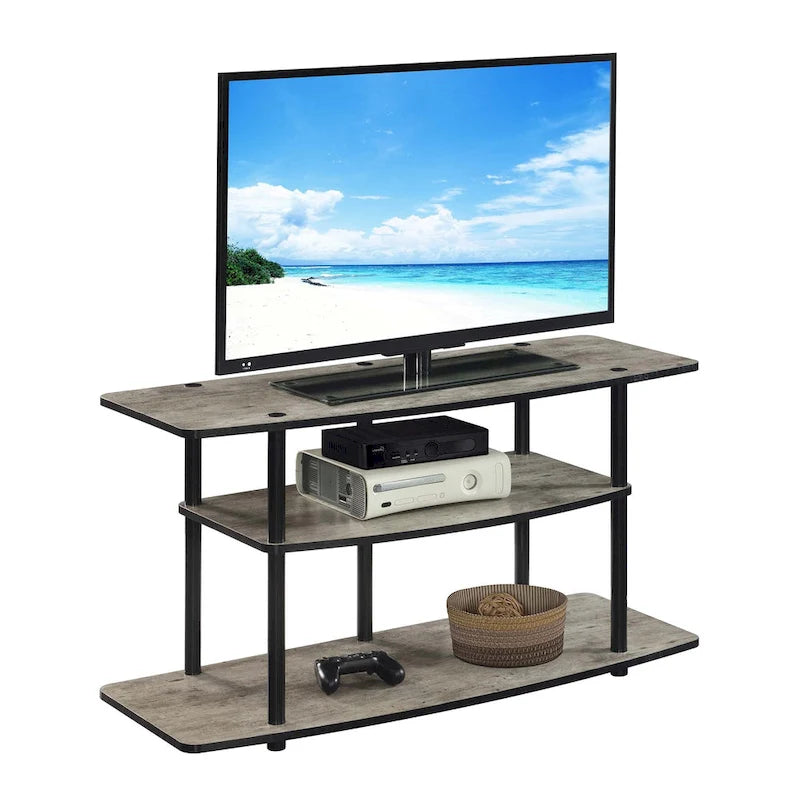 Meuble TV large à 3 niveaux, sans outils