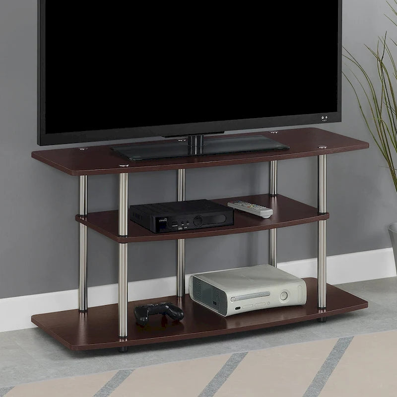 Meuble TV large à 3 niveaux, sans outils
