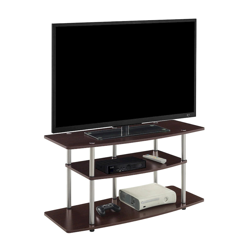 Meuble TV large à 3 niveaux, sans outils