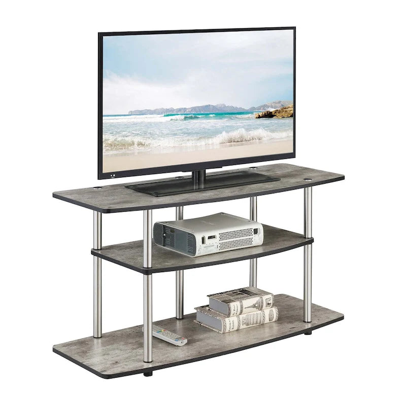 Meuble TV large à 3 niveaux, sans outils