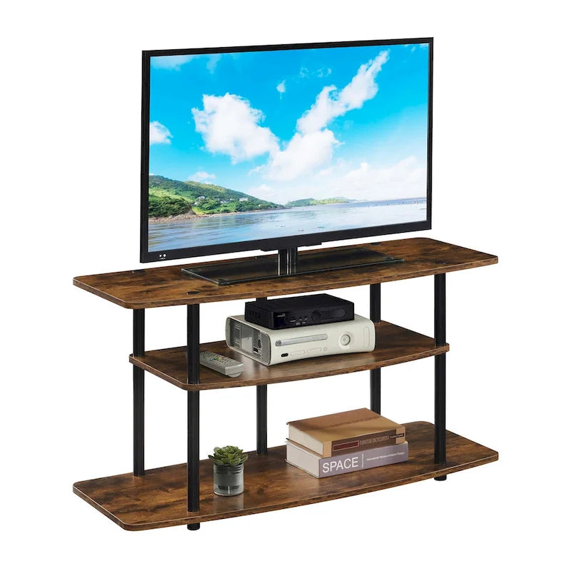 Meuble TV large à 3 niveaux, sans outils