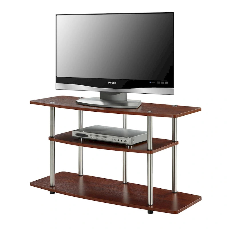 Meuble TV large à 3 niveaux, sans outils
