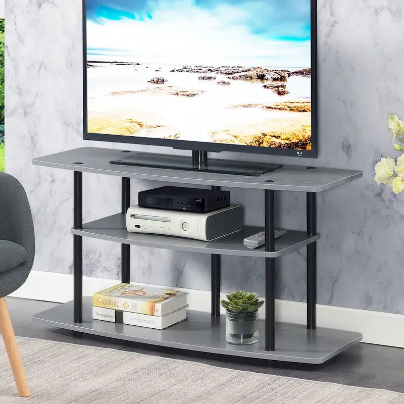 Meuble TV large à 3 niveaux, sans outils