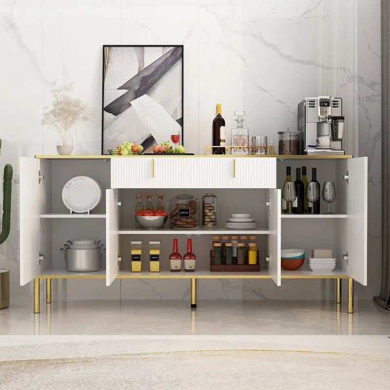 Sideboard Dresser Cabinet Storage Console Televison Table Pop-up Door