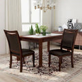  Zita Modern Classic Espresso Leather Dining Chairs ( of 2)
