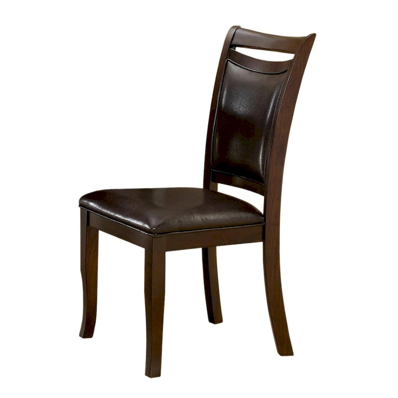 Chaises de salle à manger en cuir espresso, style classique moderne