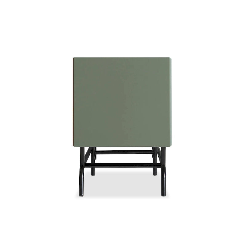Meuble TV moderne de 60 pouces avec 3 tiroirs et trou pour câbles