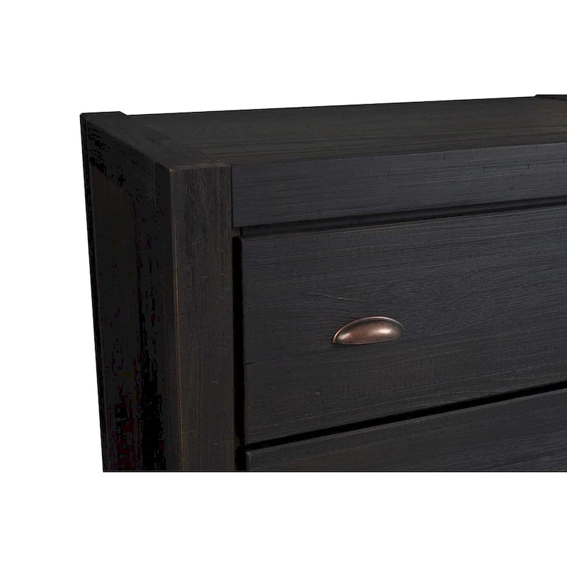 Commode à 5 tiroirs en bois massif Montauk