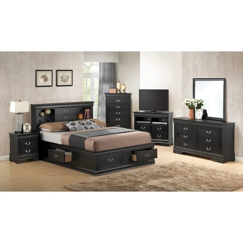 Lit plate-forme grand lit avec rangement