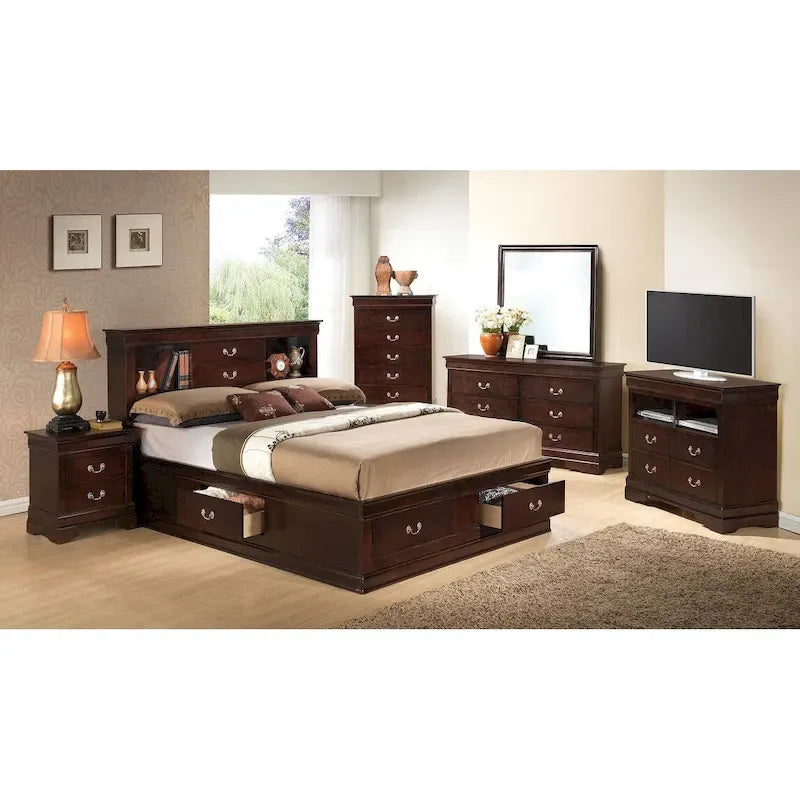 Lit plate-forme grand lit avec rangement