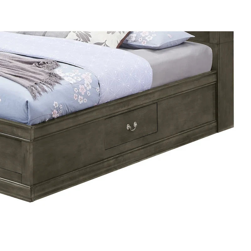 Lit plate-forme grand lit avec rangement