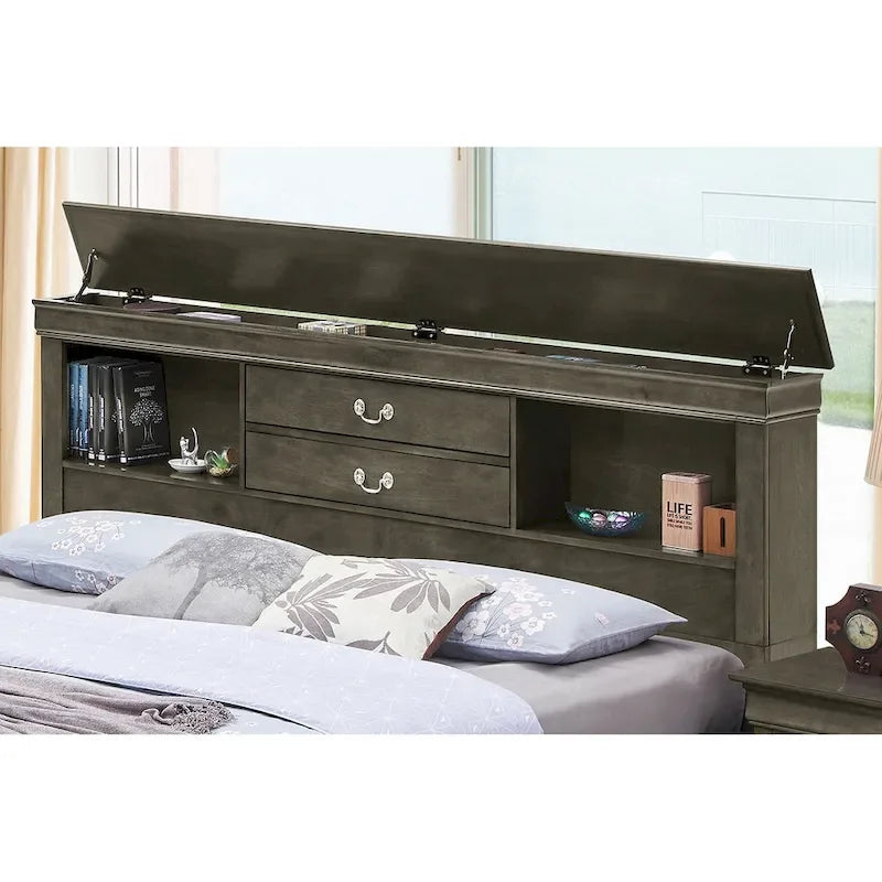 Lit plate-forme grand lit avec rangement