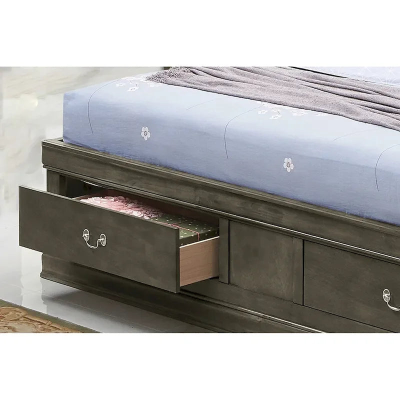 Lit plate-forme grand lit avec rangement