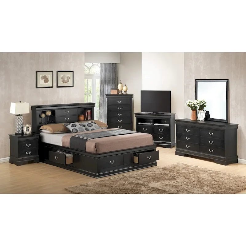 Lit plate-forme grand lit avec rangement