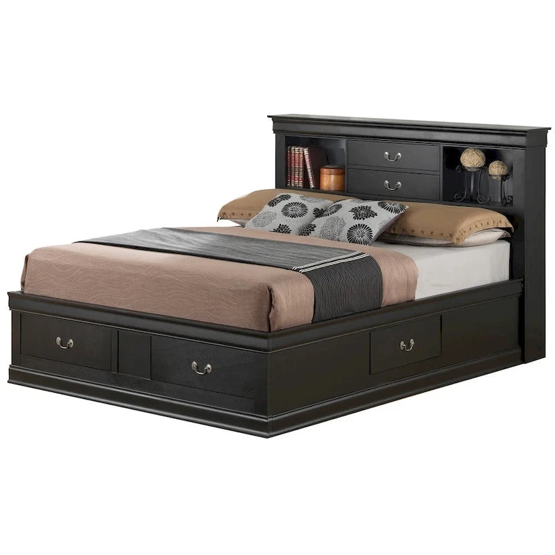 Lit plate-forme grand lit avec rangement