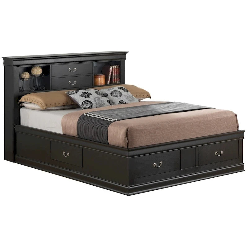 Lit plate-forme grand lit avec rangement