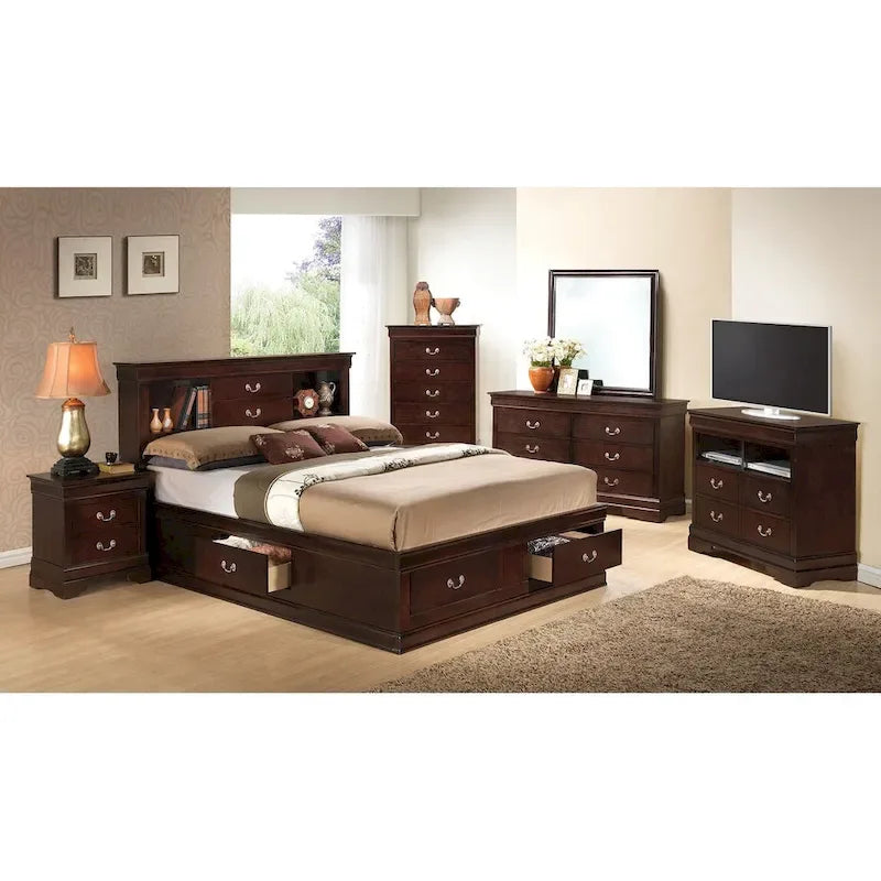 Lit plate-forme grand lit avec rangement