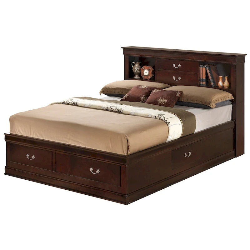 Lit plate-forme grand lit avec rangement