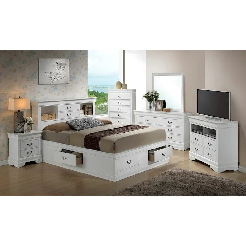 Lit plate-forme grand lit avec rangement
