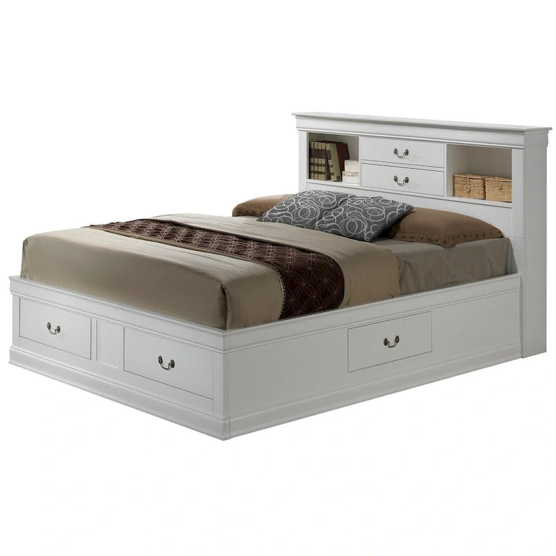 Lit plate-forme grand lit avec rangement