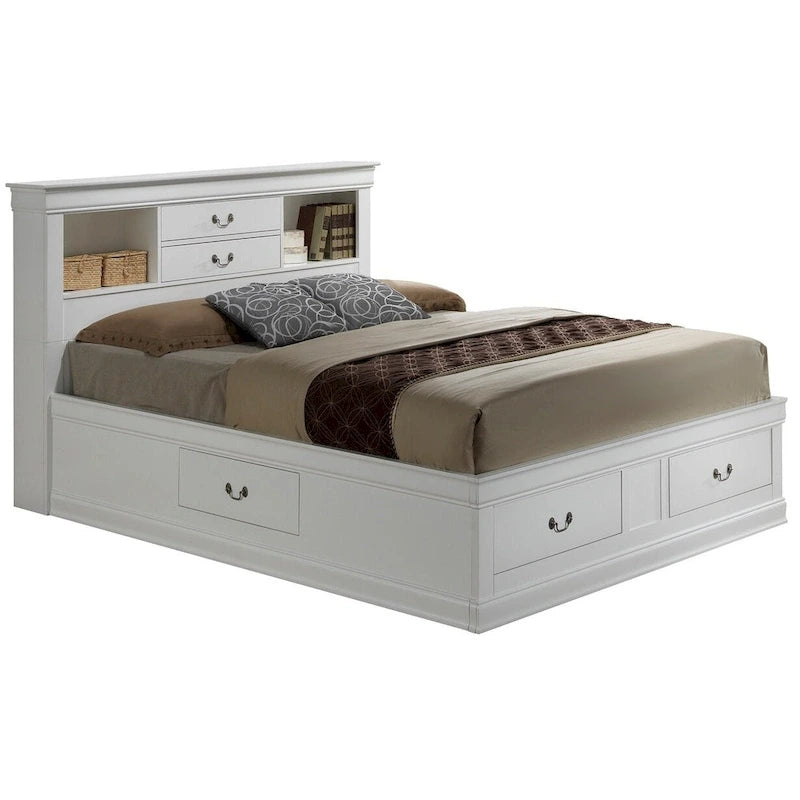 Lit plate-forme grand lit avec rangement