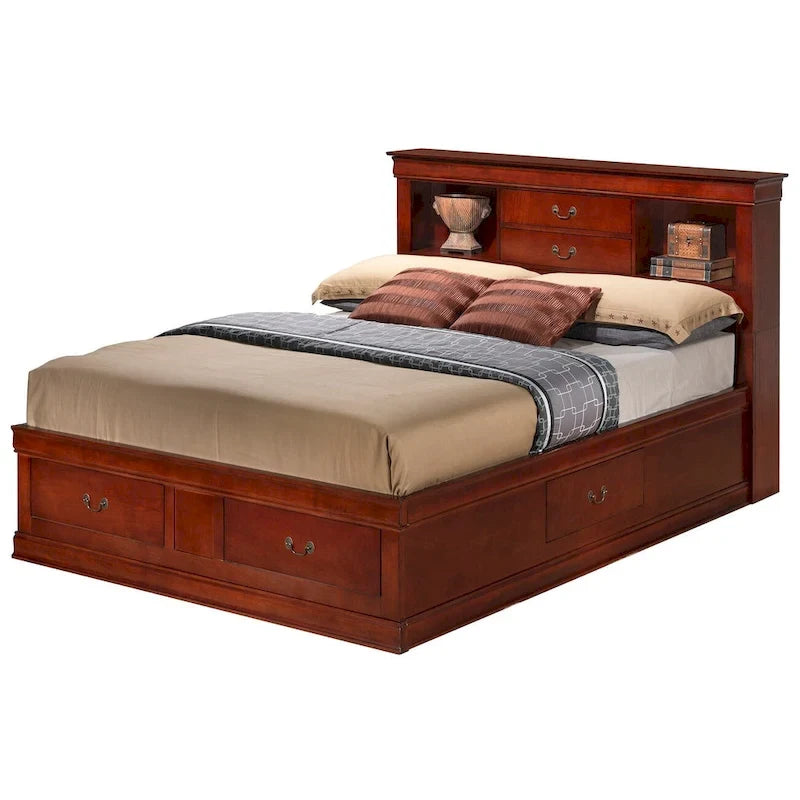 Lit plate-forme grand lit avec rangement