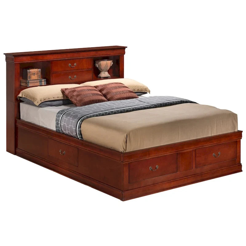 Lit plate-forme grand lit avec rangement