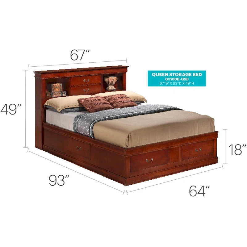Lit plate-forme grand lit avec rangement