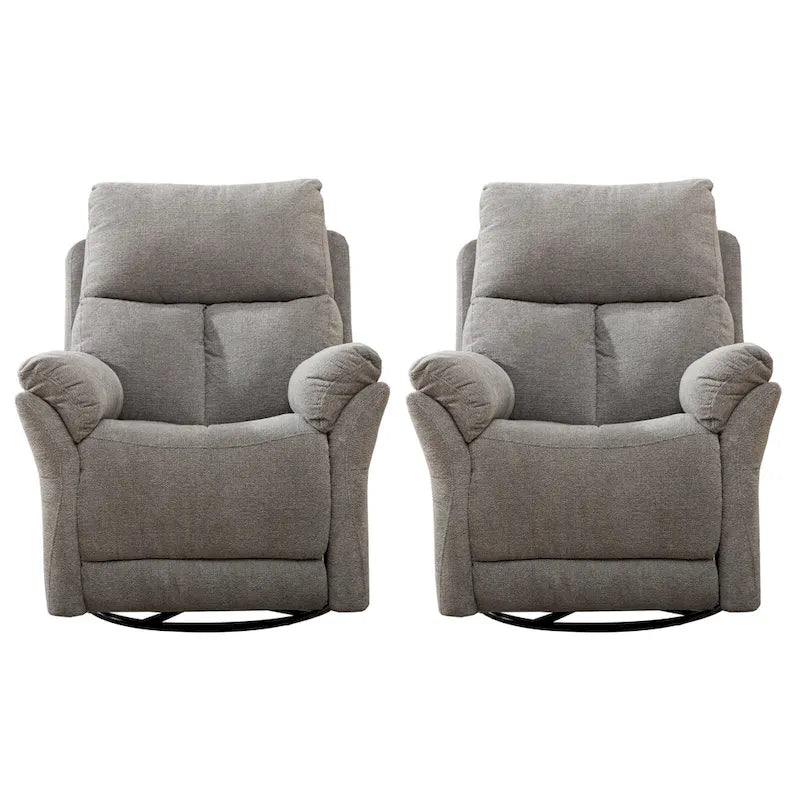 Fauteuil inclinable pivotant en tissu avec fonction d'inclinaison manuelle