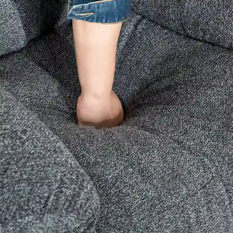 Fauteuil inclinable pivotant en tissu avec fonction d'inclinaison manuelle