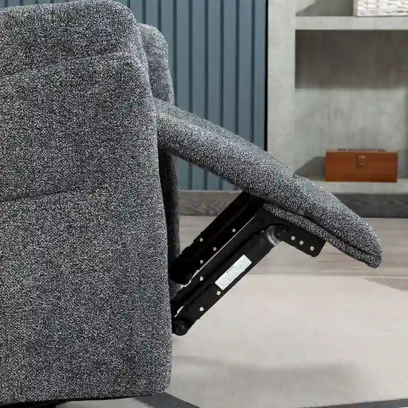 Fauteuil inclinable pivotant en tissu avec fonction d'inclinaison manuelle